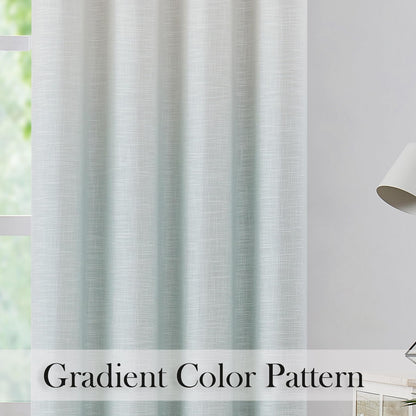 Ombre Blackout Curtains 50x84" Gray, 2 Panels