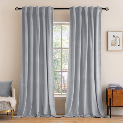 MIULEE Velvet Curtains 108 inches Long 2 Panels