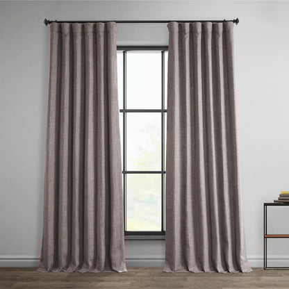 HPD Faux Linen Curtain 100x96" Birch, 1 Panel