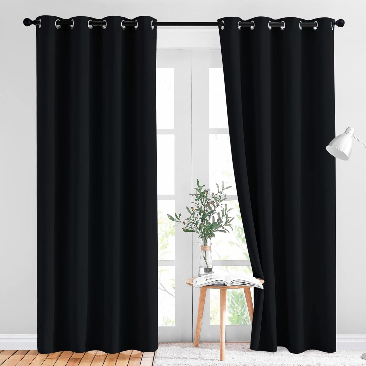 NICETOWN Gray Blackout Curtains for Bedroom