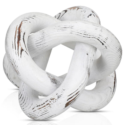 Yalikop Wood Knot Decor, White