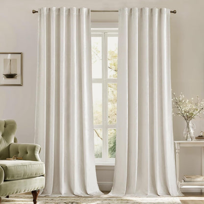MIULEE Velvet Curtains 108 inches Long 2 Panels