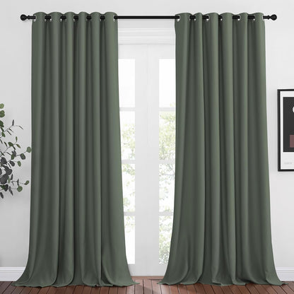NICETOWN Gray Blackout Curtains for Bedroom