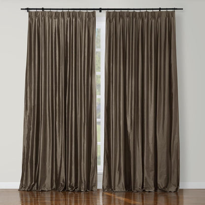 Silk Pinch Pleat Curtain – Sand, 52"x90"