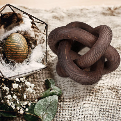 Yalikop Wood Knot Decor, White