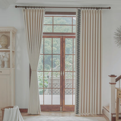 Beige Pinch Pleat Curtains 50x84