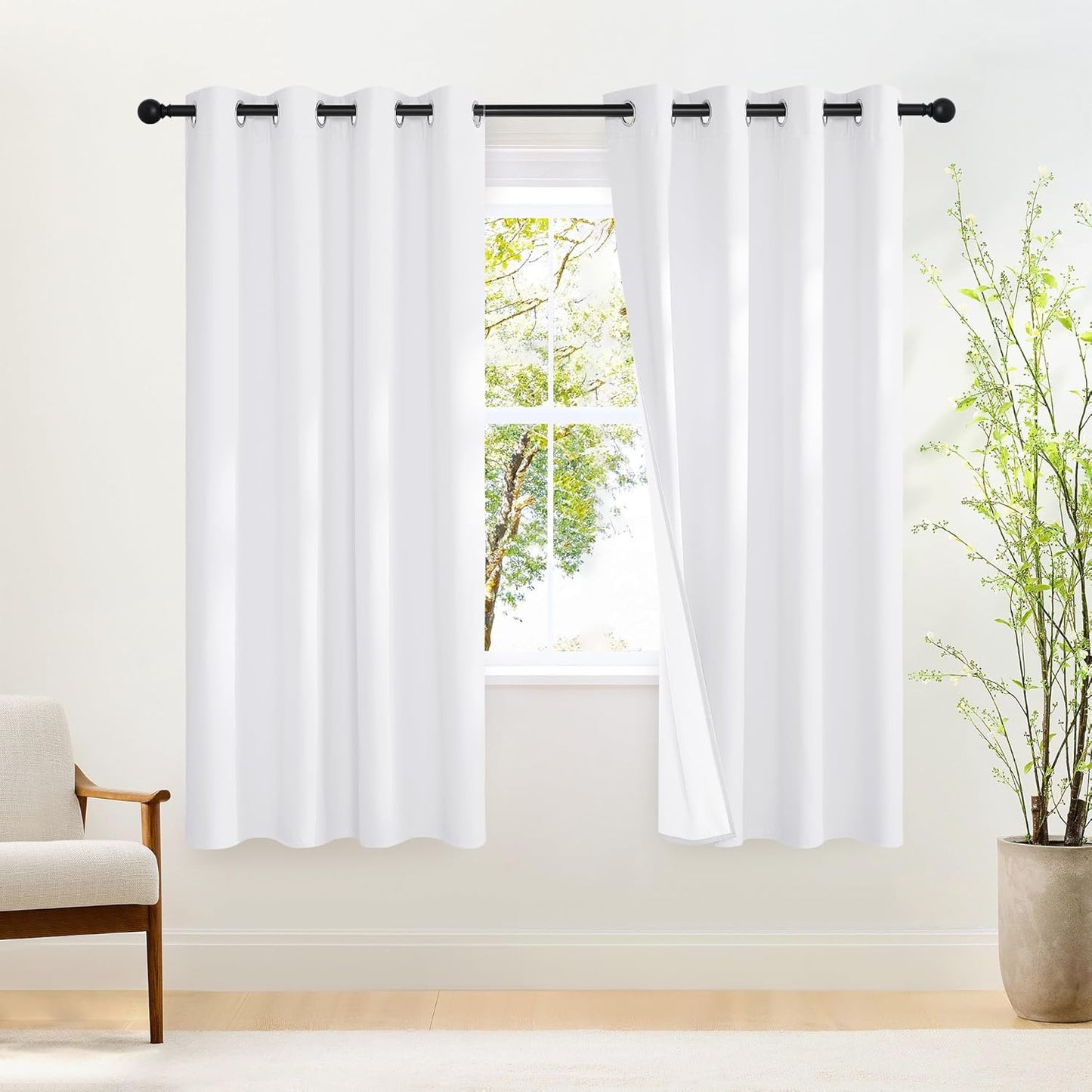 NICETOWN Gray Blackout Curtains for Bedroom
