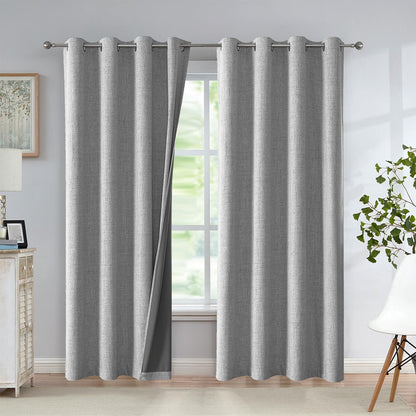 Urban Lotus Blackout Curtains 52x84" Beige, 2 Panels