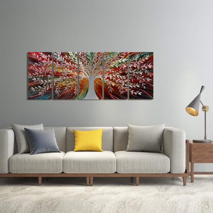BATRENDY ARTS Silver Tree Wall Art