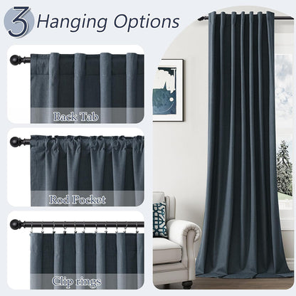 Cream Linen Blackout Curtains – 2 Panels