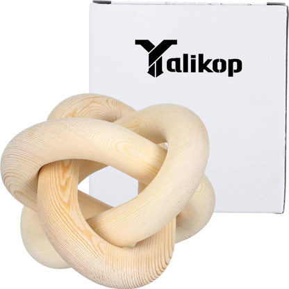 Yalikop Wood Knot Decor, White