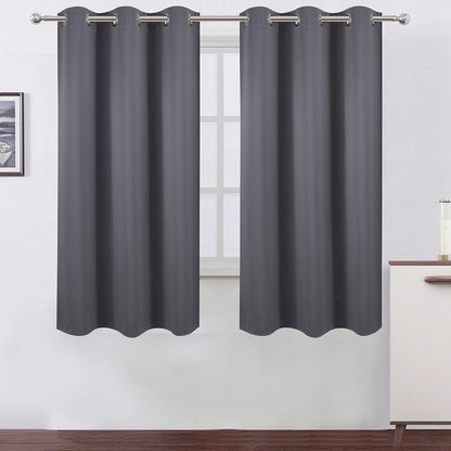 LEMOMO Blackout Curtains 52x84" Black, 2 Panels