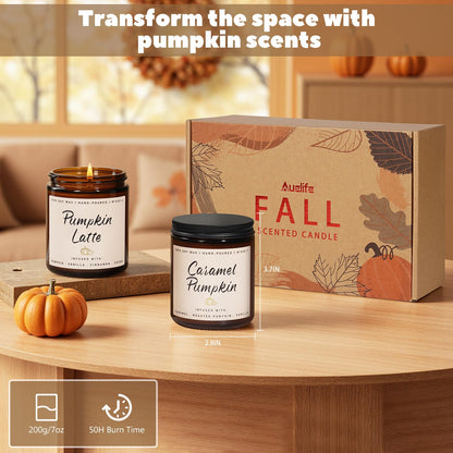 Auelife 4-Pack Fall Scented Candles