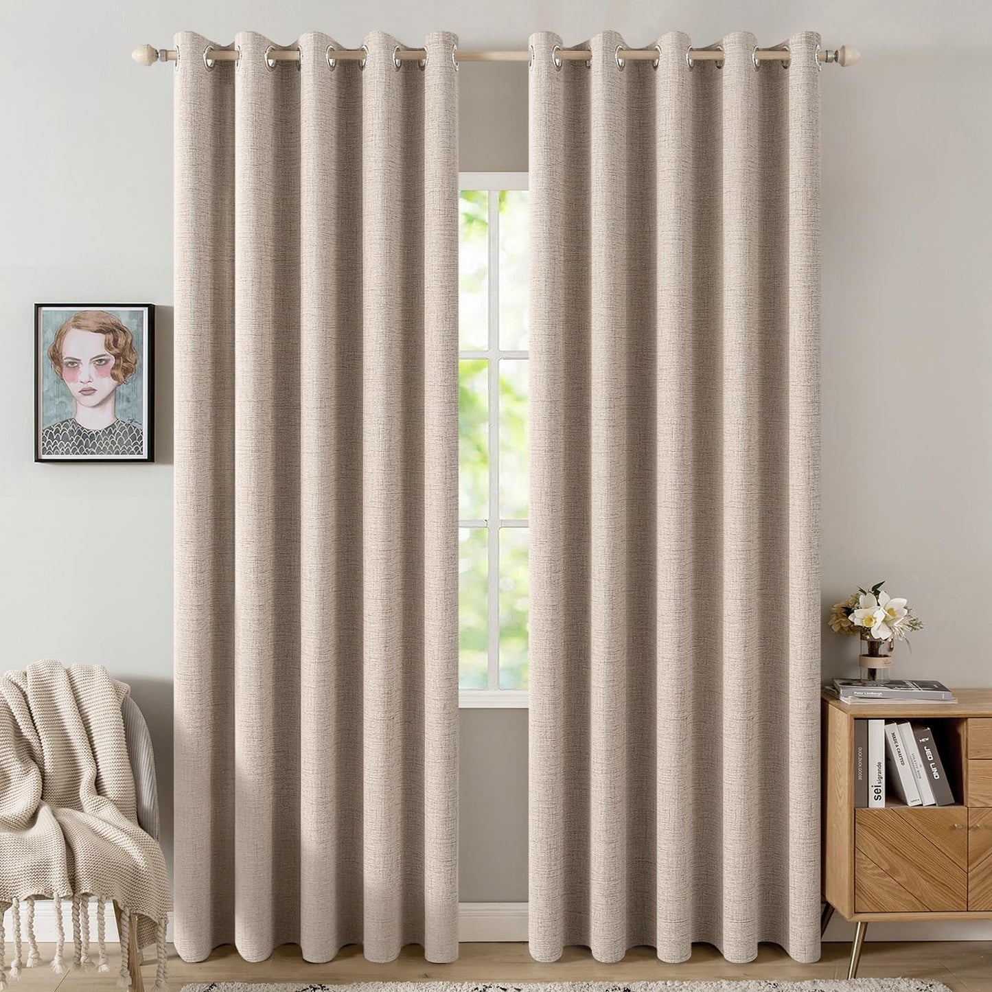 MIULEE Blackout Curtains 52x72, 2 Panels