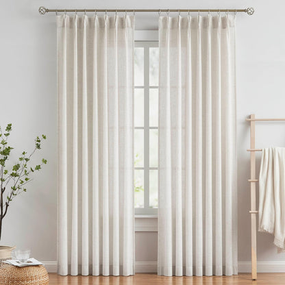 Pinch Pleat Sheer Curtains 42x95, 2 Panels