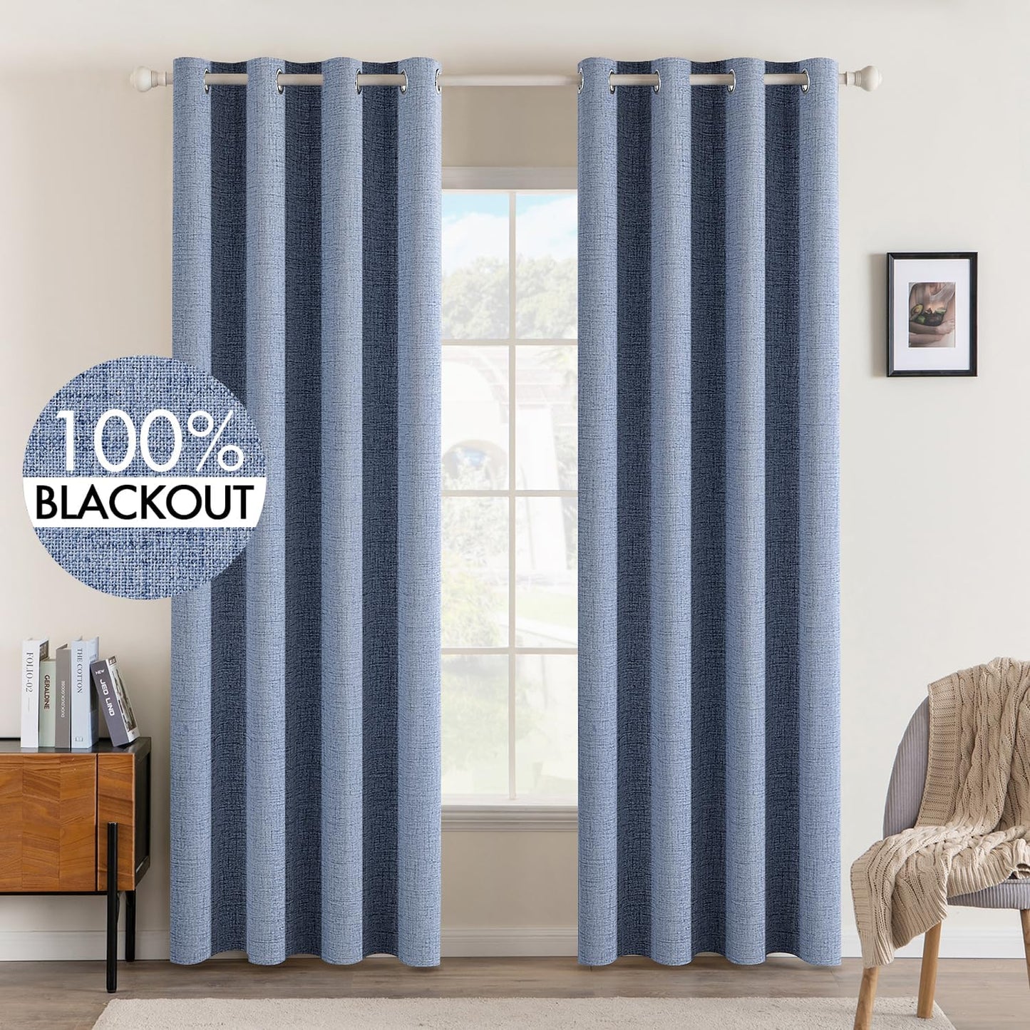 MIULEE Blackout Curtains 52x72, 2 Panels