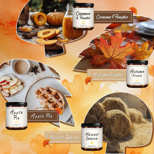 Auelife 4-Pack Fall Scented Candles