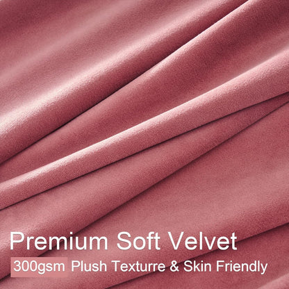 Cream Velvet Blackout Curtains 108", Set of 2