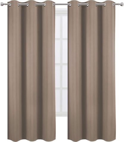 LEMOMO Blackout Curtains 52x84" Black, 2 Panels