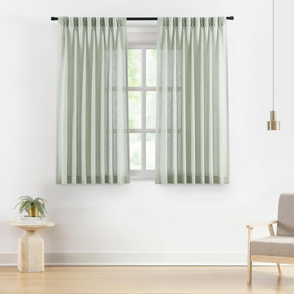 Pinch Pleat Sheer Curtains 42x95, 2 Panels