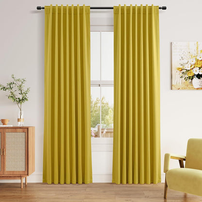 Cream Linen Blackout Curtains – 2 Panels