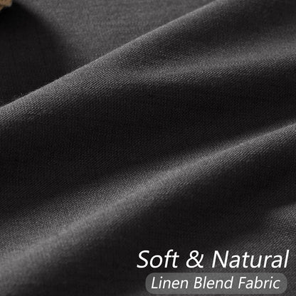 Cream Linen Blackout Curtains – 2 Panels