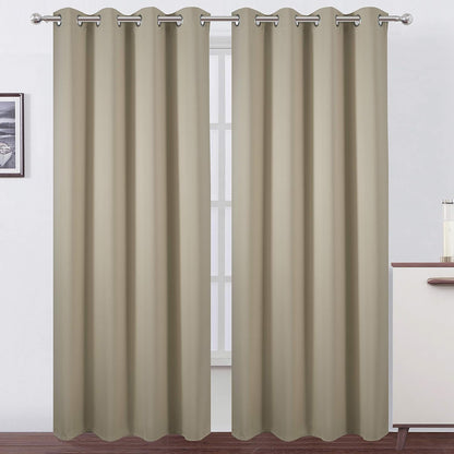 LEMOMO Blackout Curtains 52x84" Black, 2 Panels