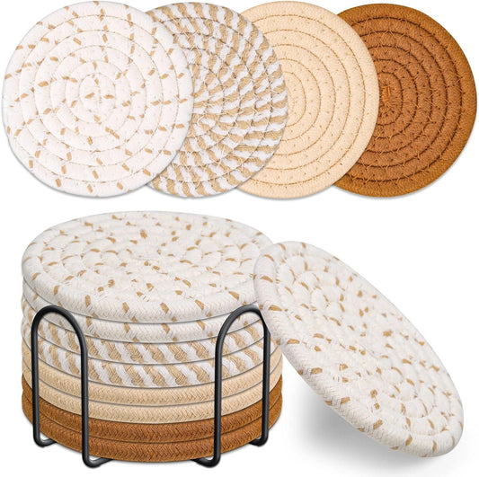 Mckanti Woven Drink Coasters, 8pcs