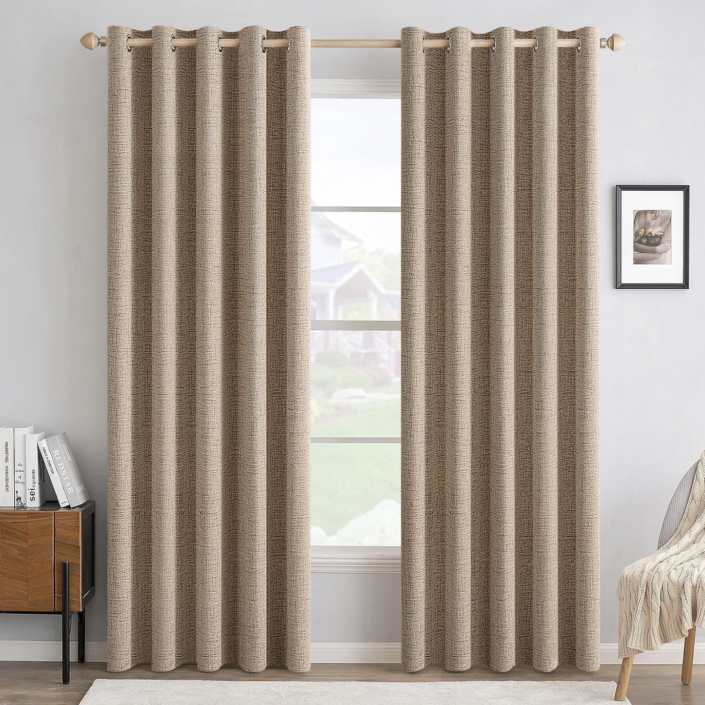 MIULEE Blackout Curtains 52x72, 2 Panels