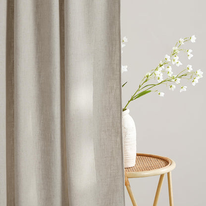 NICETOWN Linen Curtains 52x108" 2 Panels