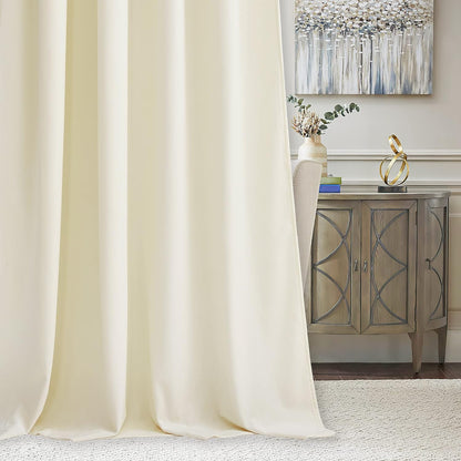 RYB HOME Velvet Curtains 52x108" Green, 2 Panels