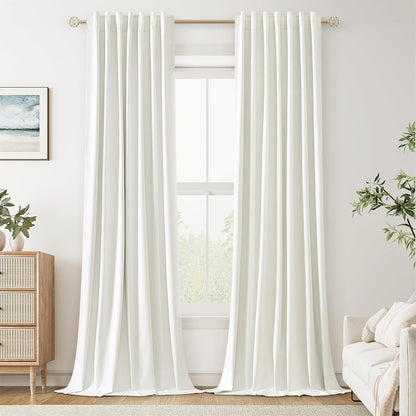 Cream Linen Blackout Curtains – 2 Panels