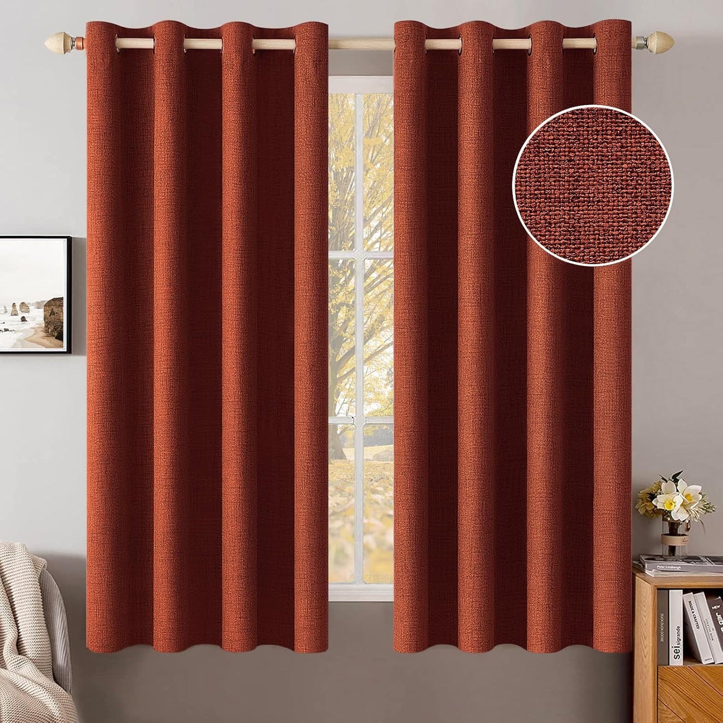 MIULEE Blackout Curtains 52x72, 2 Panels