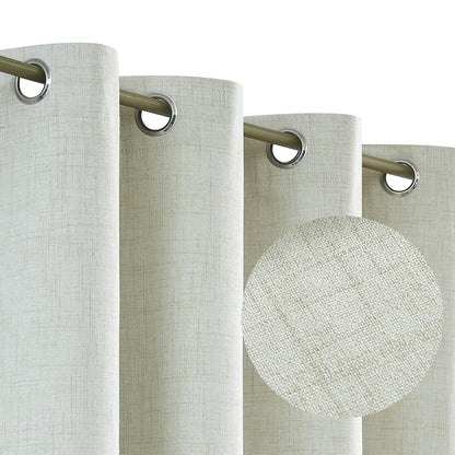 Urban Lotus Blackout Curtains 52x84" Beige, 2 Panels
