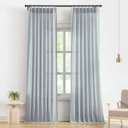 Pinch Pleat Sheer Curtains 42x95, 2 Panels