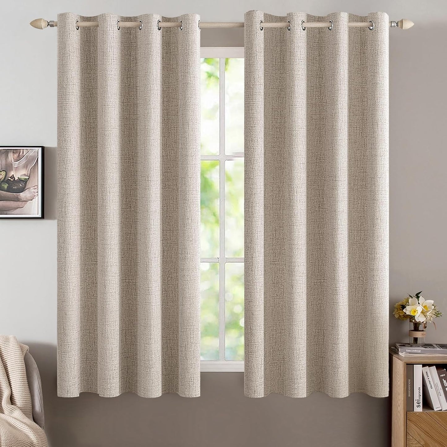 MIULEE Blackout Curtains 52x72, 2 Panels