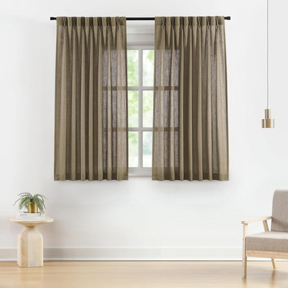 Pinch Pleat Sheer Curtains 42x95, 2 Panels