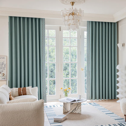 Teal Blackout Pinch Pleat Drapes – 52"x84", 2 Panels