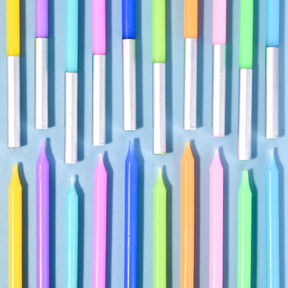 PHD CAKE Gold Long Thin Metallic Birthday Candles