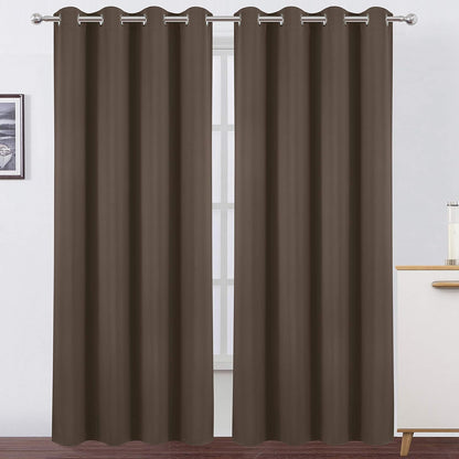 LEMOMO Blackout Curtains 52x84" Black, 2 Panels