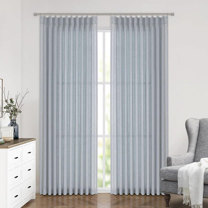 Pinch Pleat Sheer Curtains 42x95, 2 Panels