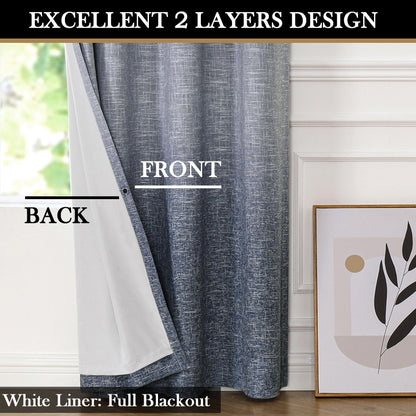 Ombre Blackout Curtains 50x84" Gray, 2 Panels