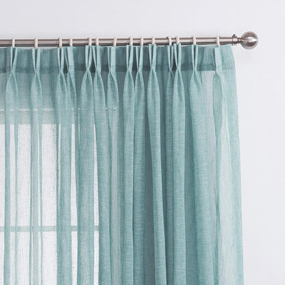 LANTIME Semi Sheer Curtains, Camel 84x108, Set of 2