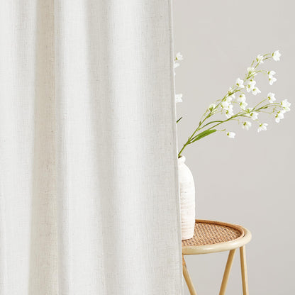 NICETOWN Linen Curtains 52x108" 2 Panels