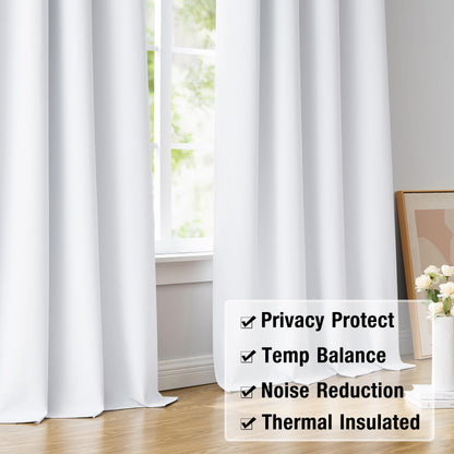 Urban Lotus Blackout Curtains 52x84" Beige, 2 Panels