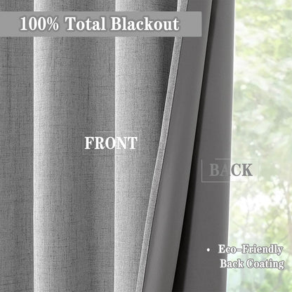 Urban Lotus Blackout Curtains 52x84" Beige, 2 Panels
