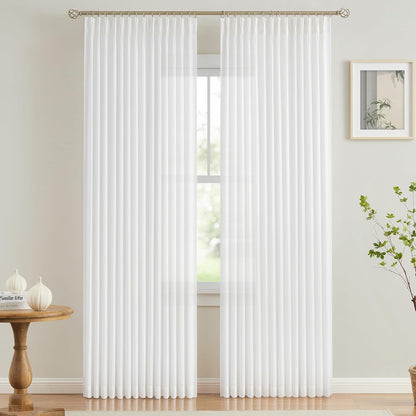 Pinch Pleat Sheer Curtains 42x95, 2 Panels