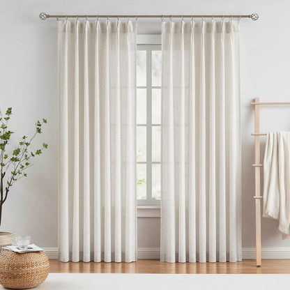 Pinch Pleat Sheer Curtains 42x95, 2 Panels