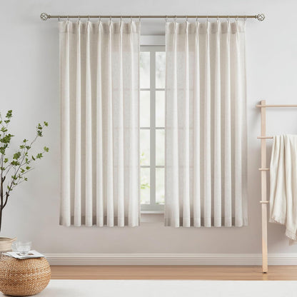 Pinch Pleat Sheer Curtains 42x95, 2 Panels