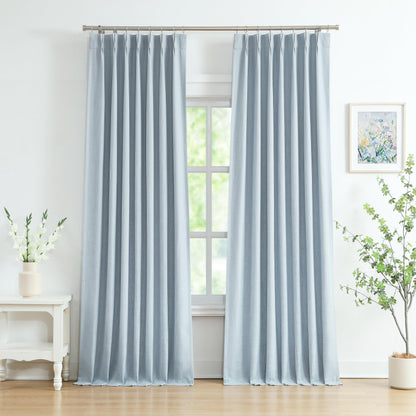WEST LAKE Blackout Curtains 40x90" Blue, 2 Panels